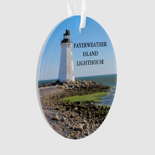 Fayerweather Island Lighthouse CT Ornament (voorkant)