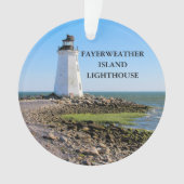 Fayerweather Island Lighthouse CT Ornament (voorkant)