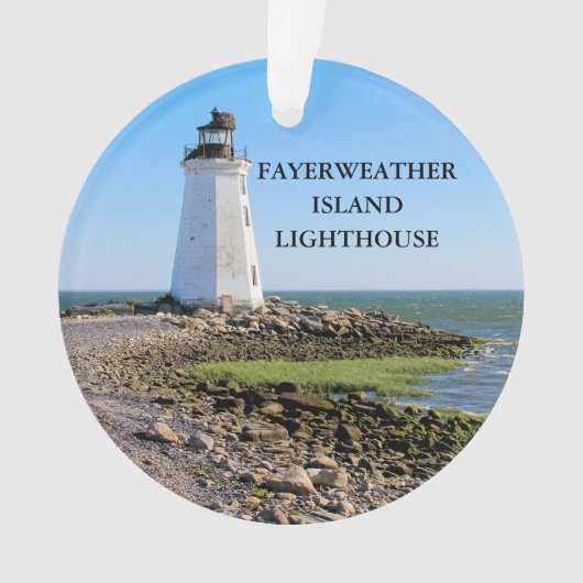 Fayerweather Island Lighthouse CT Ornament (voorkant)