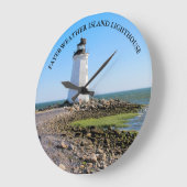 Fayerweather Island Lighthouse CT Round Wall Clock Grote Klok (Hoek)