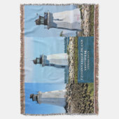 Fayerweather Island Lighthouse, CT Throw Blanket Deken (Voorkant Verticaal)