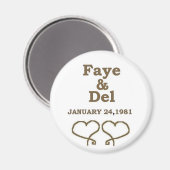 FAYES JUBILEUM DATUM IN GOUD MAGNEET (Voorkant / Achterkant)