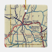 Fayette AL  Map Keramisch Ornament (Achterkant)