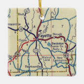 Fayette AL  Map Keramisch Ornament (Voorkant)