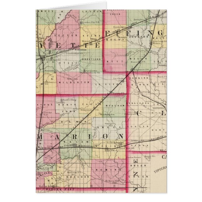 Fayette, Effingham, Marion, graafschappen (Voorkant)