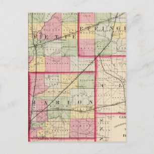 Fayette, Effingham, Marion, graafschappen Briefkaart