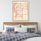 Fayette, Effingham, Marion, graafschappen Canvas Afdruk (Insitu (Slaapkamer))