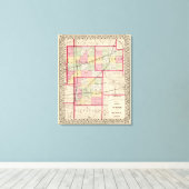 Fayette, Effingham, Marion, graafschappen Canvas Afdruk (Insitu (Houten vloer))