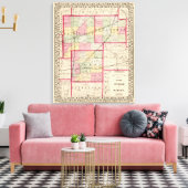Fayette, Effingham, Marion, graafschappen Canvas Afdruk (Insitu (Woonkamer))