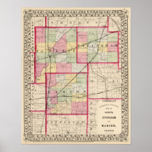 Fayette, Effingham, Marion, graafschappen Poster