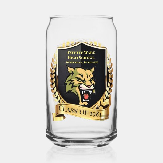 Fayette Ware Class 81 bedrukt blikglas Blikvorm Glas (Voorkant)