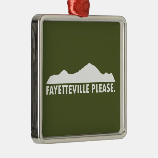 Fayetteville Arkansas Alstublieft Metalen Ornament (Rechts)