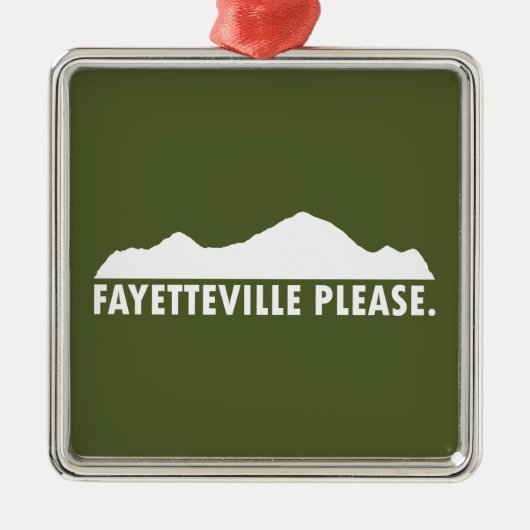 Fayetteville Arkansas Alstublieft Metalen Ornament (Voorkant)