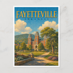 Fayetteville Arkansas Campus Green GeoSaga Briefkaart