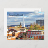 Fayetteville, Arkansas Downtown Uitzicht Briefkaart (Voorkant / Achterkant)