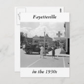 Fayetteville, Arkansas, jaren '30 Briefkaart (Voorkant / Achterkant)