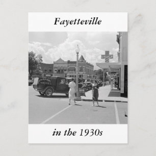 Fayetteville, Arkansas, jaren '30 Briefkaart