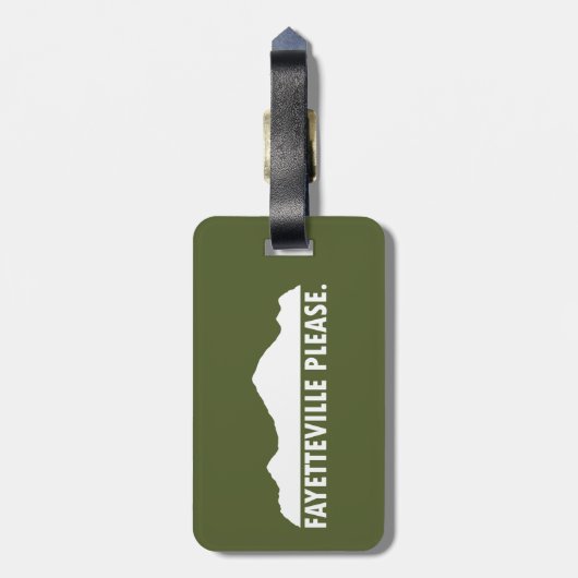 Fayetteville Arkansas Please Bagagelabel (Achterkant verticaal)
