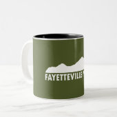 Fayetteville Arkansas Please Tweekleurige Koffiemok (Voorkant links)