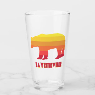 Fayetteville Arkansas Rainbow Beer Glas
