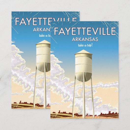 Fayetteville Arkansas Travel poster (Voorkant / Achterkant)