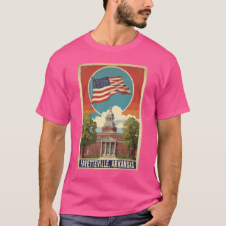 Fayetteville Arkansas USA Vintage Reizen Toerisme  T-shirt