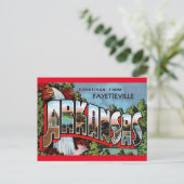 Fayetteville Arkansas Vintage Travel Briefkaart (Staand voorkant)
