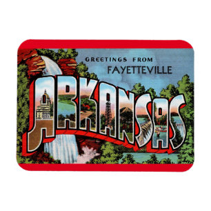 Fayetteville Arkansas Vintage Travel  Magneet