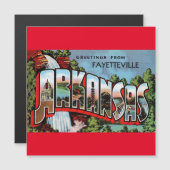 Fayetteville Arkansas Vintage Travel Magnetic Card (Voorkant / Achterkant)