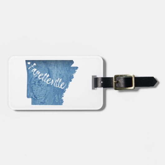 Fayetteville Arkansas Wood Grain Bagagelabel (Voorkant horizontaal)