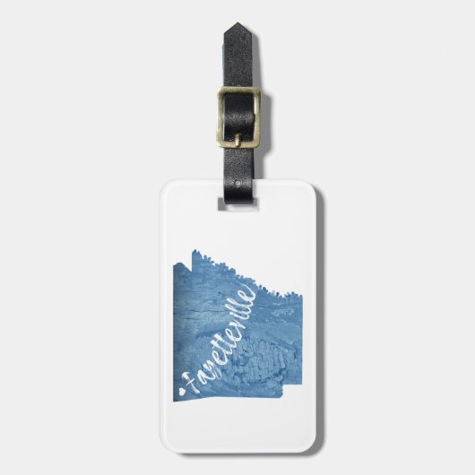 Fayetteville Arkansas Wood Grain Bagagelabel (Voorkant verticaal)