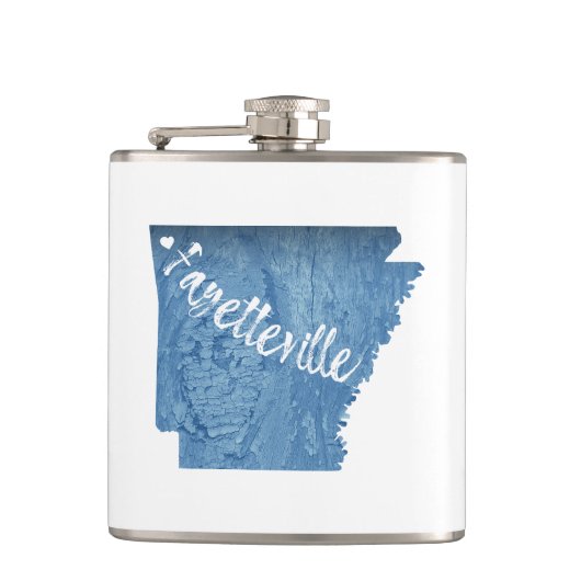 Fayetteville Arkansas Wood Grain Heupfles (Voorkant)