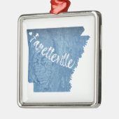 Fayetteville Arkansas Wood Grain Metalen Ornament (Links)