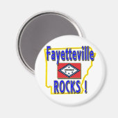 Fayetteville Rocks! (blauw) Magneet (Voorkant / Achterkant)