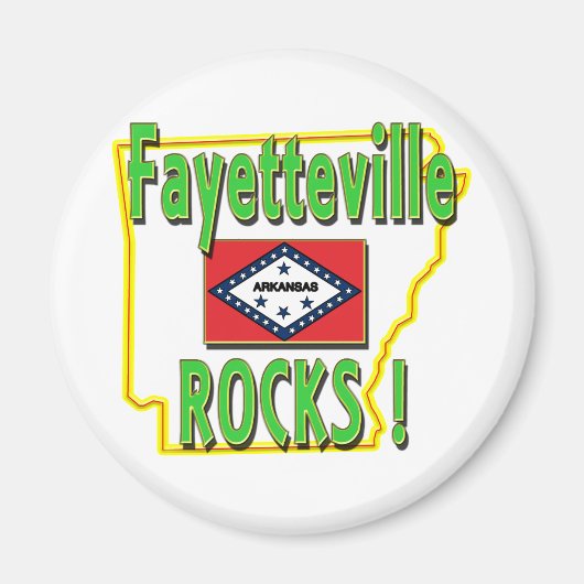 Fayetteville Rocks! (green) Magneet (Voorkant)
