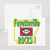 Fayetteville Rocks. (groen) Briefkaart (Voorkant / Achterkant)
