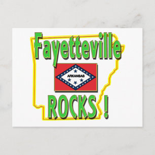 Fayetteville Rocks. (groen) Briefkaart