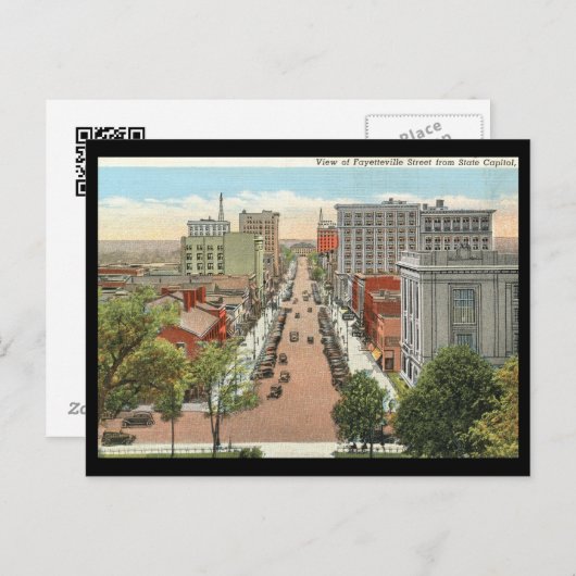 Fayetteville St., Raleigh, NC Briefkaart (Voorkant / Achterkant)