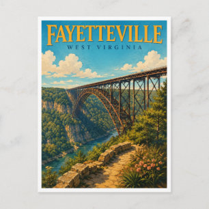 Fayetteville West Virginia Gorge Bridge GeoSaga Briefkaart