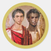 Fayum houdt van oude Egyptenaren Romeinse periode  Ronde Sticker (Voorkant)