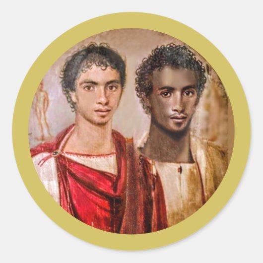 Fayum houdt van oude Egyptenaren Romeinse periode Ronde Sticker (Voorkant)