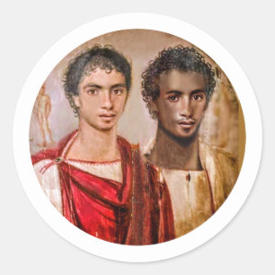 Fayum houdt van oude Egyptenaren Romeinse periode Ronde Sticker