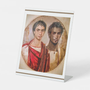 Fayum liefhebbers... Romeinse periode Egypte Reclamebord Met Voetstuk
