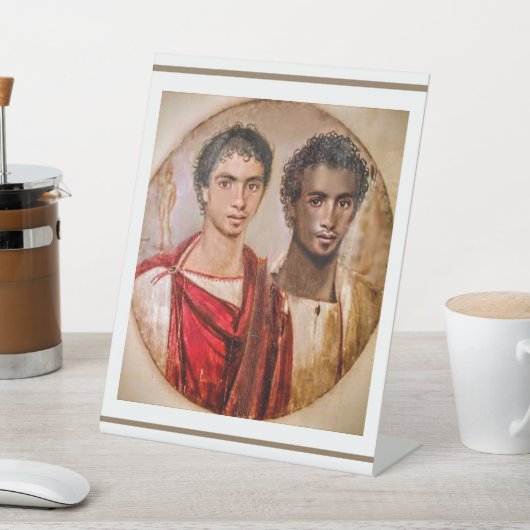 Fayum liefhebbers... Romeinse periode Egypte Reclamebord Met Voetstuk (Insitu)