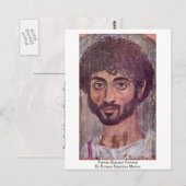 Fayum mummy portret van Roman-Egyptische Master Briefkaart (Voorkant / Achterkant)