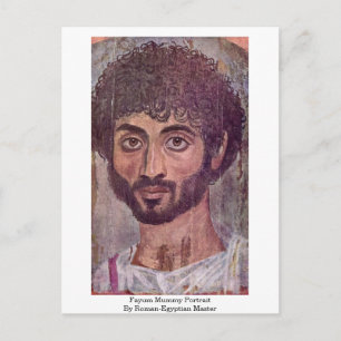 Fayum mummy portret van Roman-Egyptische Master Briefkaart
