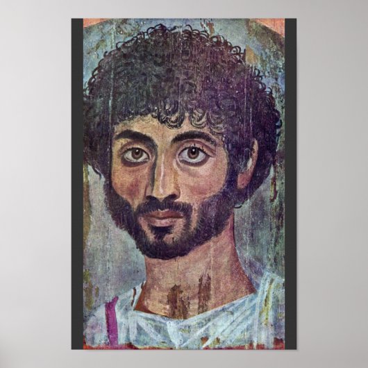 Fayum mummy portret van Römisch-Ägyptischer Poster (Voorkant)
