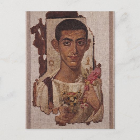 Fayum portret van Ammonius uit Antinoe Briefkaart (Voorkant)