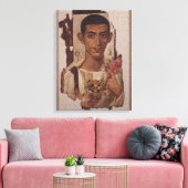 Fayum portret van Ammonius uit Antinoe Canvas Afdruk (Insitu (Woonkamer))