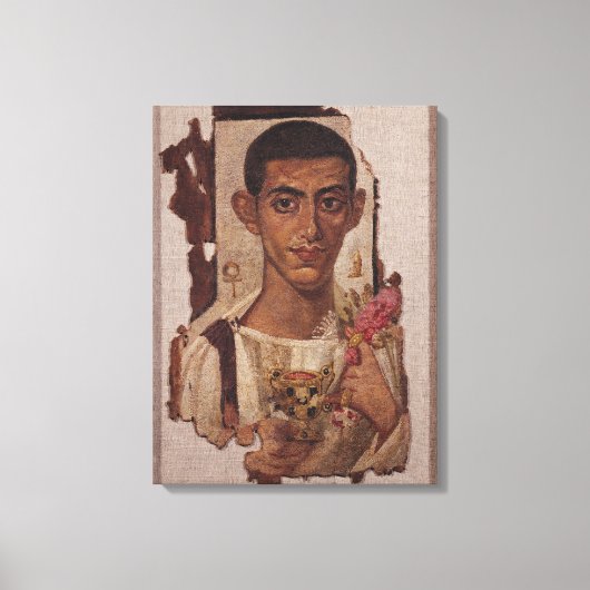 Fayum portret van Ammonius uit Antinoe Canvas Afdruk (Voorkant)
